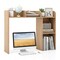 Costway Desk Bookshelf Desktop Storage Organizer Display Shelf Rack Dorm Office Natural/White/Brown